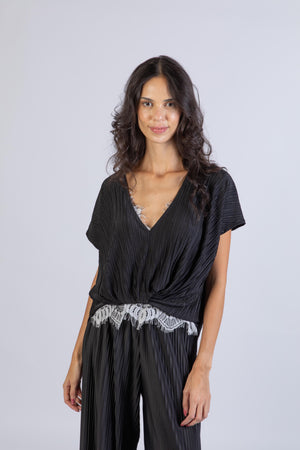 Camiseta Chiara Plissada